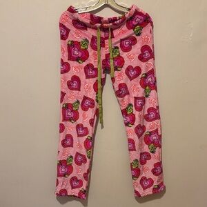 Cozy Pink Heart Pajama Bottoms